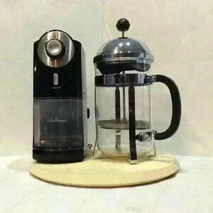 Bellemain (French) Electric Coffee grinder and Bonjour press, Paris Flea Market